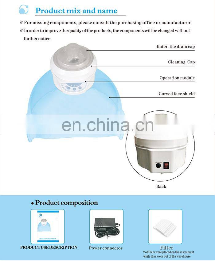 3 in 1 Steamer Blue and Red PDT Hydrogen Oxygen Dome Mask Beauty Machine