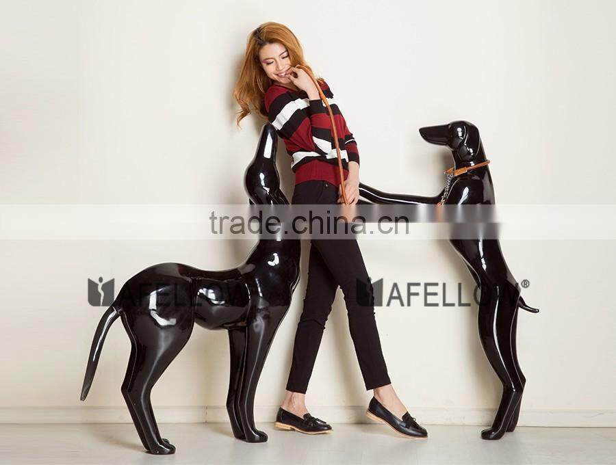Fiberglass dog mannequin,black mannequin manikin dog G1-BK