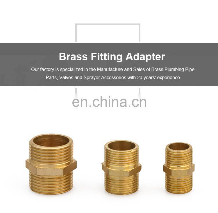 Hydraulic brass pneumatic threaded machine fitting male hose adapter