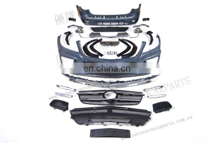MB GL class x166 GL63 body kit for GL63 x166 with front bumper grille side skirts rear bumper led lights PP material 2013y~