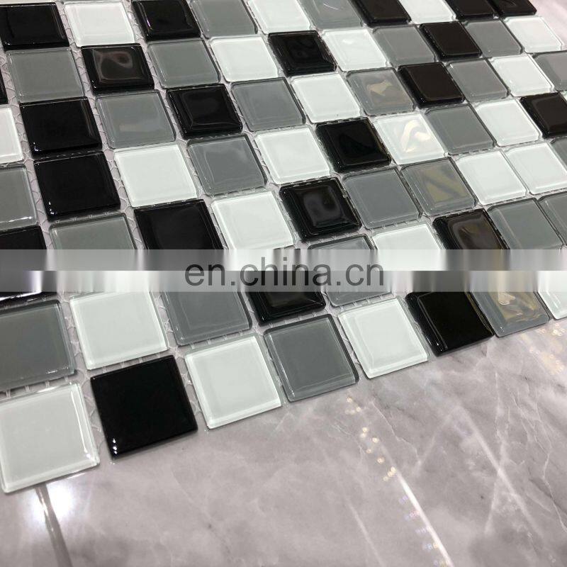 green and yellow mix color crystal mosaic tiles swimming pool glass mosaic tiles splash back hot melted pool mosaics tiles