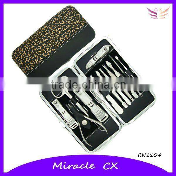 Compact design black manicure kit cheap corporate gift