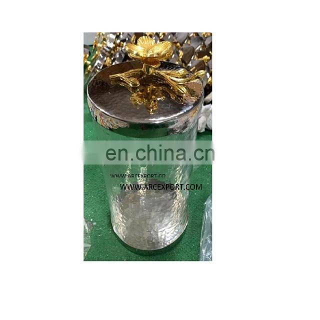 Luxury Lilly Lid Metal & Glass Canister