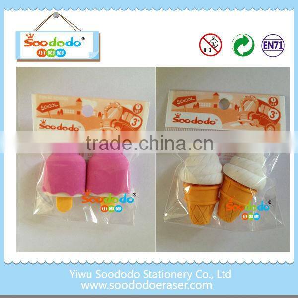 ice cream shape erasers