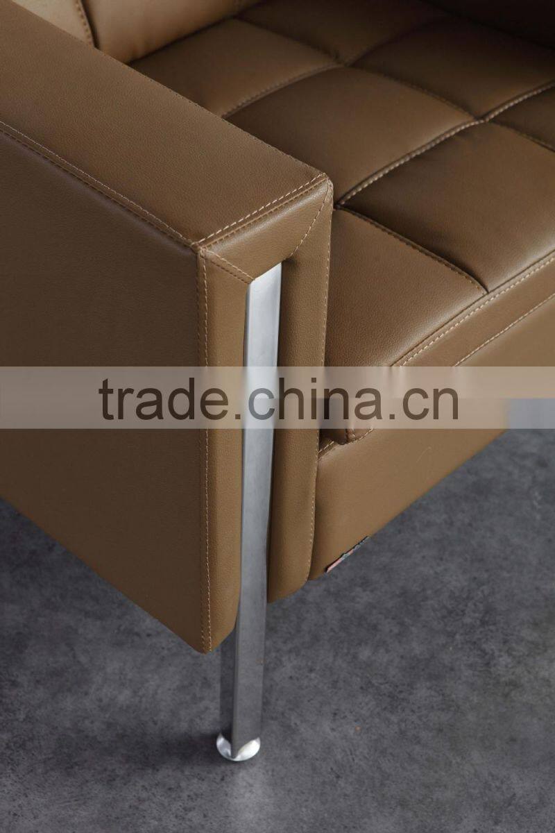 Best price stainless steel frame no foldable sofa set