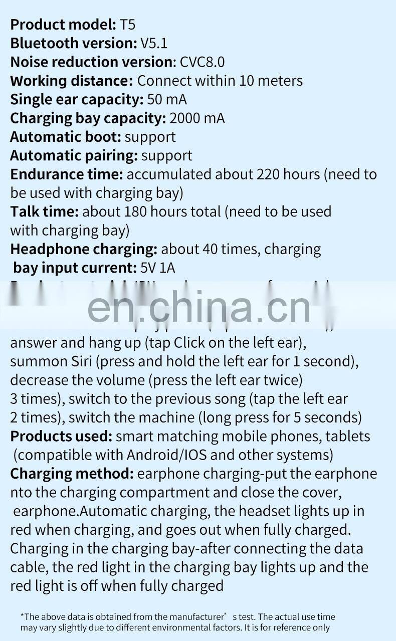 2021 New Mirror H8 TWS Wireless earbuds Mini Earphone 2000mAh LED Display Headset earphone Noise Canceling Gaming Headphones