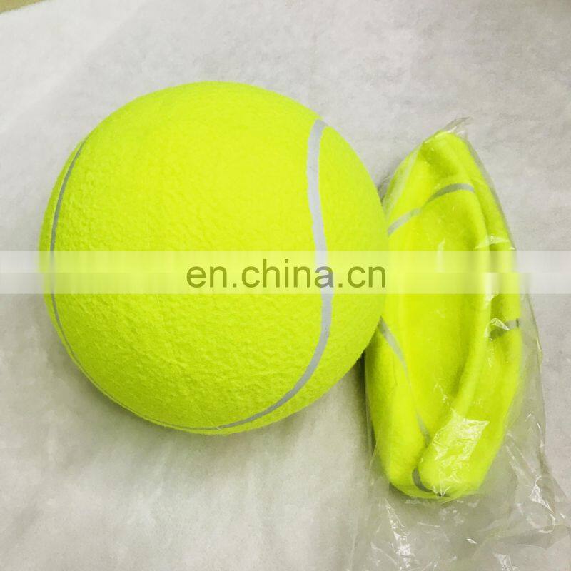 yellow 100% polyester oversize 9.5" jumbo tennis ball