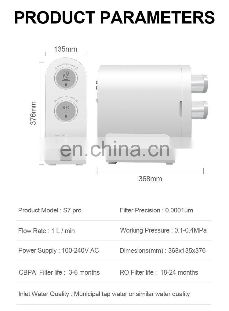 Quality 400GPD RO Water Filtration System Reverse Osmosis Water Purifier for home use