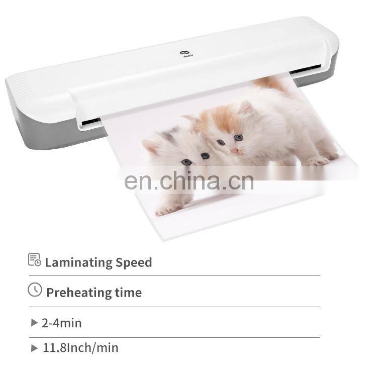 Quartz tube 2 rollers A3 Laminator HotLaminator Plastic Laminating Machine Manual Table thermal laminator machine