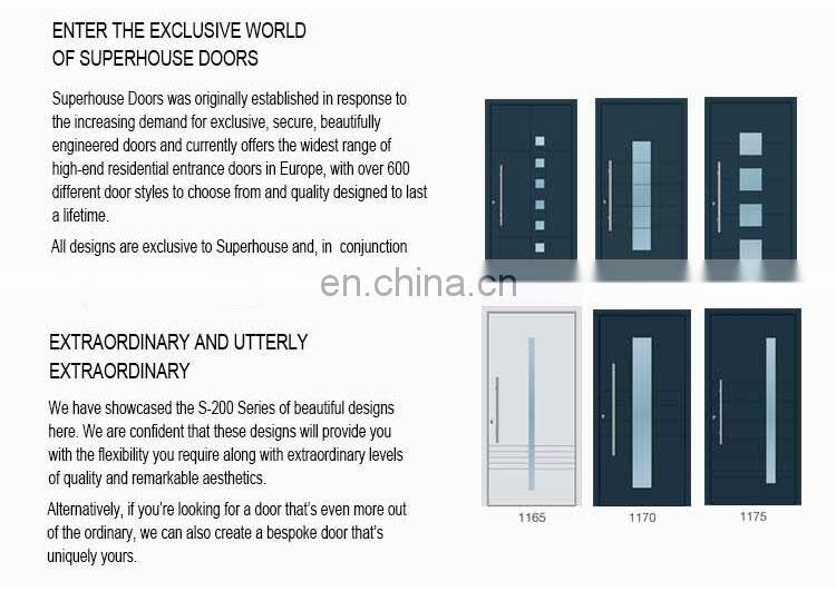 Superhouse customized house design entrance doors aluminium exterior view doors