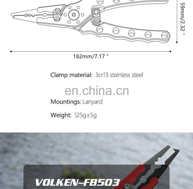 New Aluminum Alloy Outdoor Fishing Tools High Quality Luya Pliers Hook Hook Portable Pliers