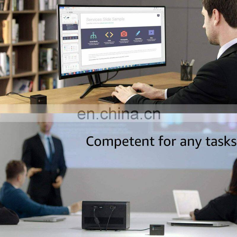 LarkBox World's Smallest 4K Mini PC Intel Celeron J4115 Quad Core 6GB RAM 128GB ROM Win10 Desktop Computer HD MI USB-C