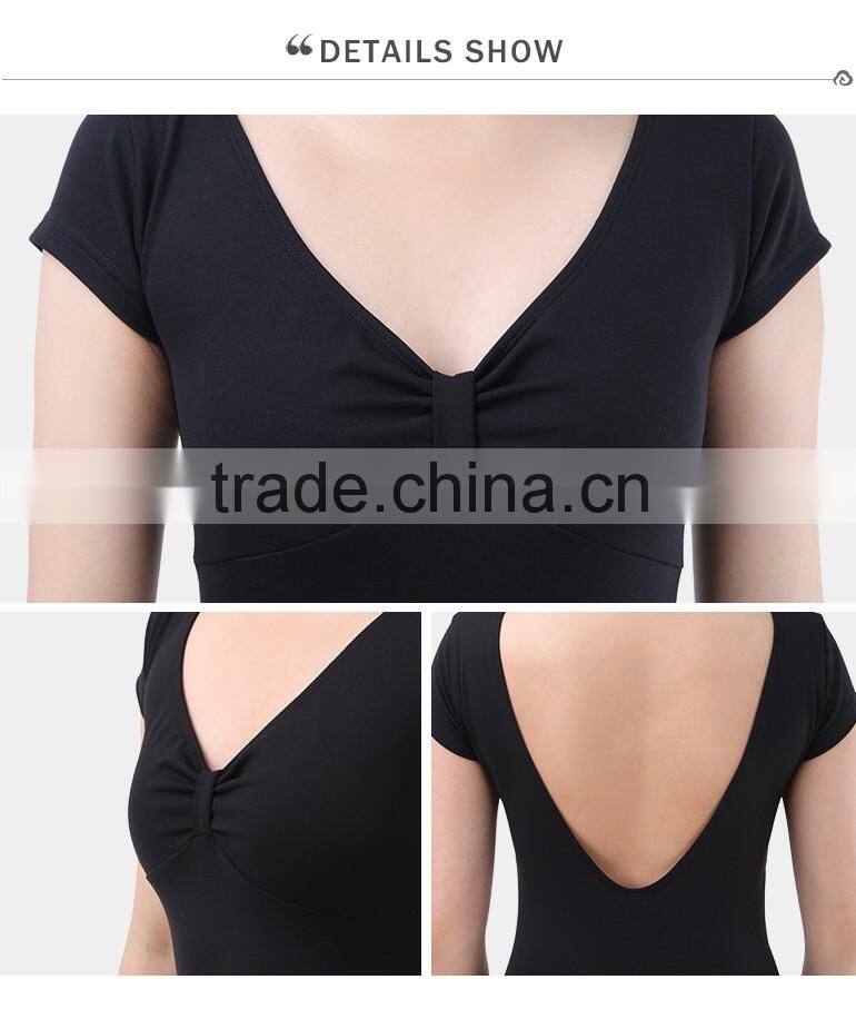 Ballet Short Sleeve Leotards, Latin Panty Spandex Unitards Dance