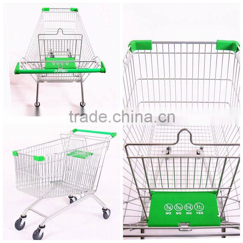 2016 Asian type supermarket shopping trolley carts