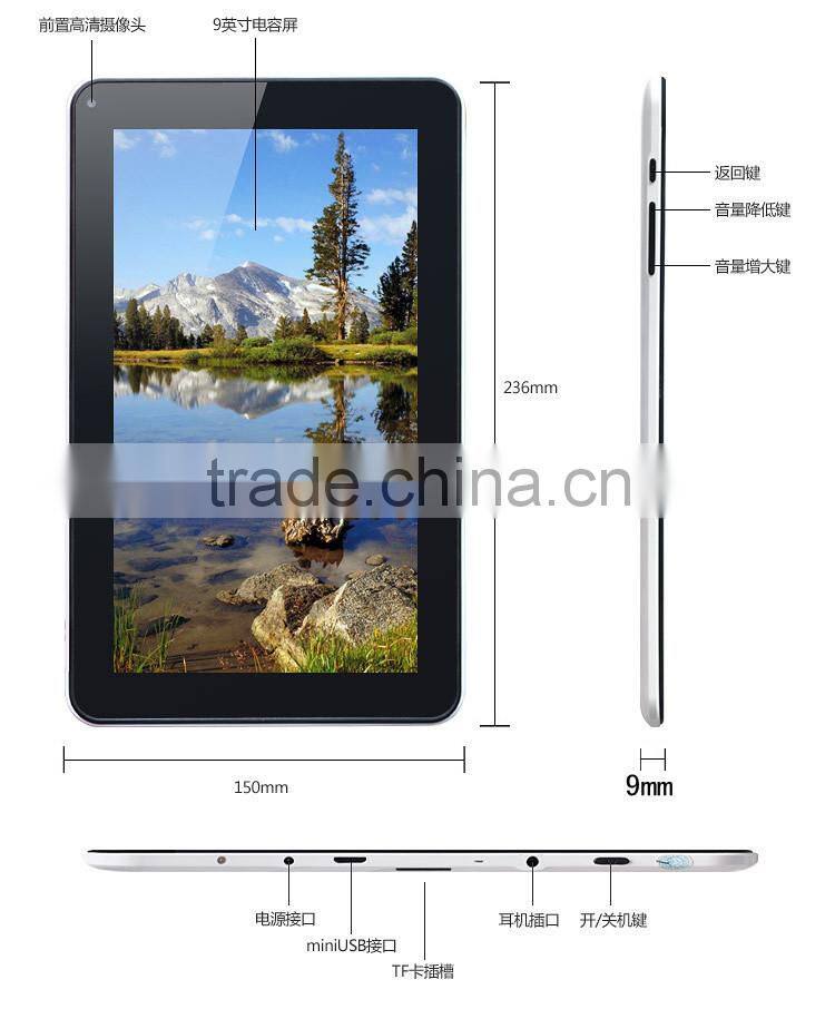 best selling 9 inch cheap android tablet pc with wifi cameras
