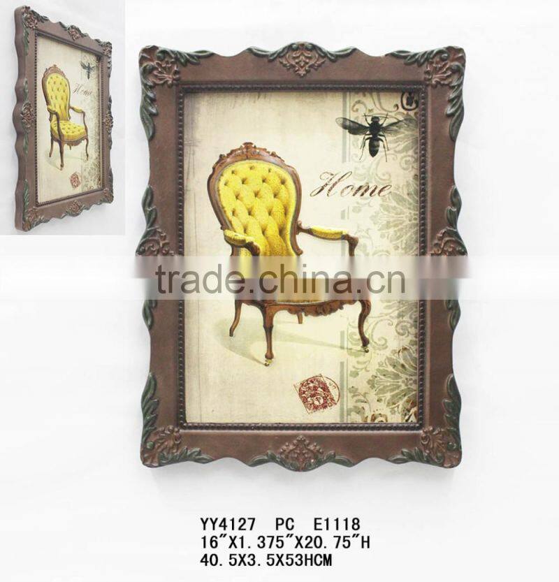 Vintage Europe Style Wooden Picture Frame for home, reasurant, coffee shop and bar wall decoration