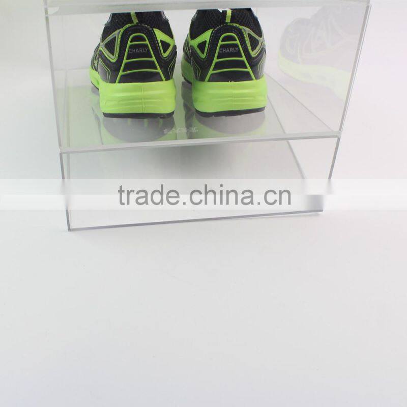 Clear Acrylic Glass Shoe Display Case, acrylic shoe display box