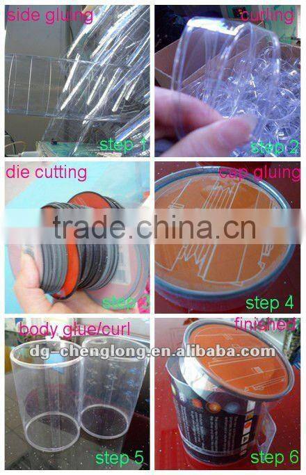 offset printed cylinder box, plastic tube packaging