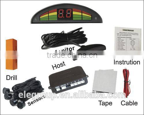 Universal for all cars Rear alarm sensors with 3 color LED monitor Alarm by Bibi sound
