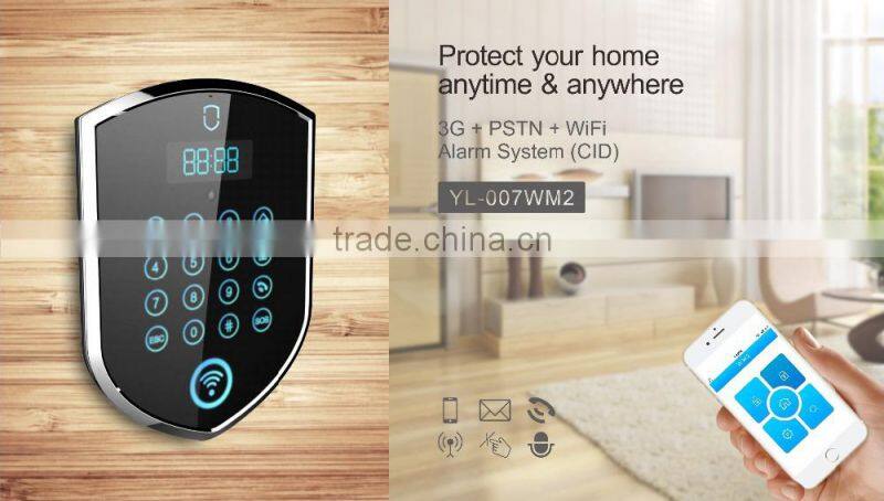 China Factory OEM/ODM GSM security wireless 3G WIFI smart security alarm system YL-007WM2