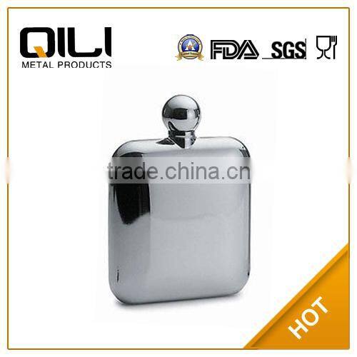 special classical liquor hip flask with leather