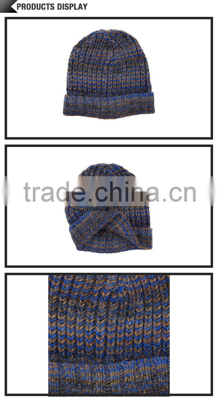 Funny wool cloth mixed colors kids winter hat