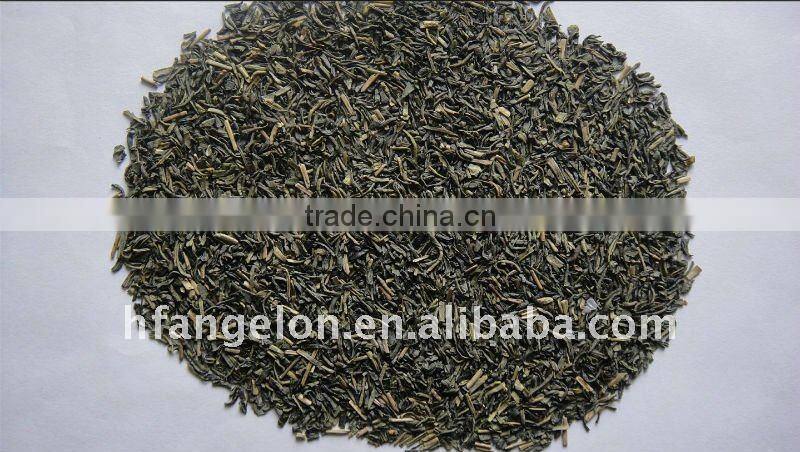 Separate stalks and yellow-wish leaves from tea raw material by double belt-type color sorter