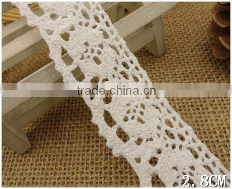 Welcome Cutomized Lace,China Factory 1.14"Fashion Cheap Cotton Crochet Laces trim