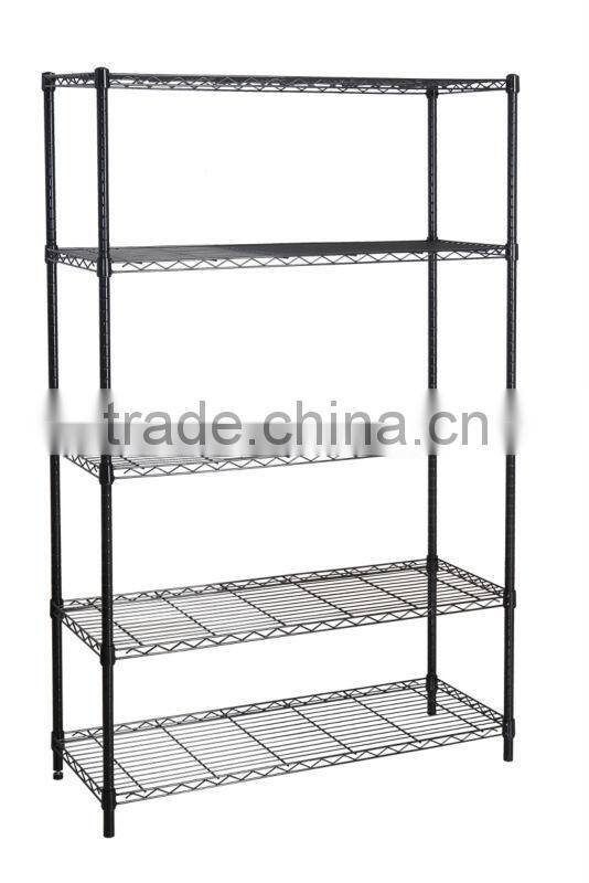 black spray wire shelf for home use