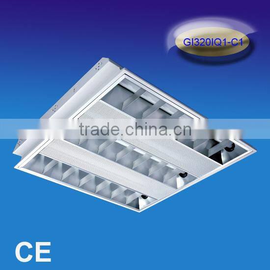 Bult-in Grille Lamp Panel 4*17/18/20W, T8/T10 Lamp Tray, lamp house