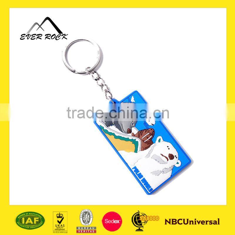 Custom pvc 3D rubber name keychain, 3d pvc keychain, 3D keyring