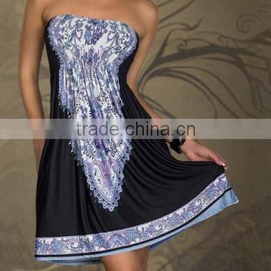 Chinese Factory Navy Blue Heart-shaped Lady Cocktail Dress