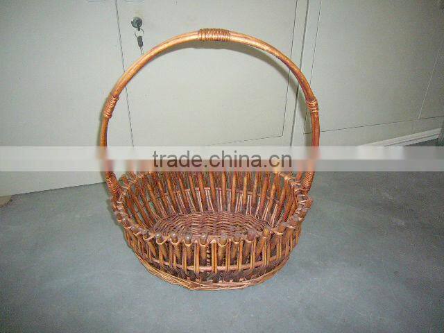 2013 new product oval brown willow basket with handle