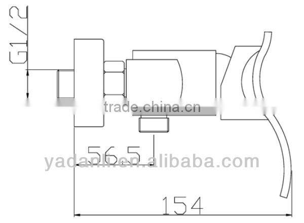 single handle wall mounted bath shower mixer 3026B