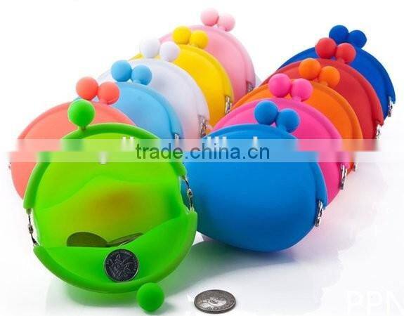 Cute fashionable design silicone wallet in coin purse
