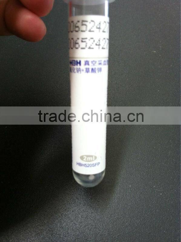 2-6ml grey glucose tube used for blood specimen collecting