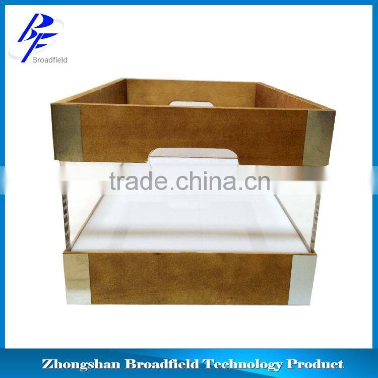 2015 wooden ice bucket ice bucket LED ice bucket logo printing