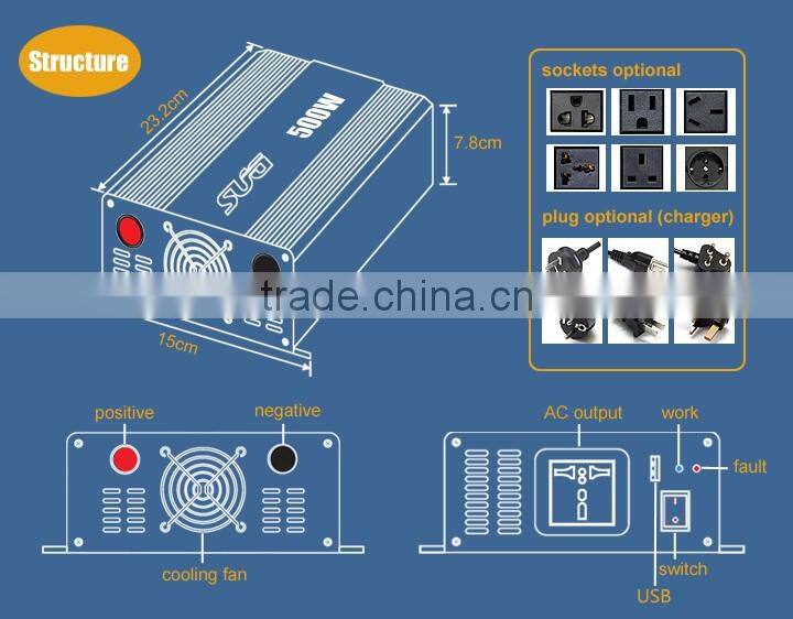 off grid frequency dc to ac 1000w pure sine wave inverter