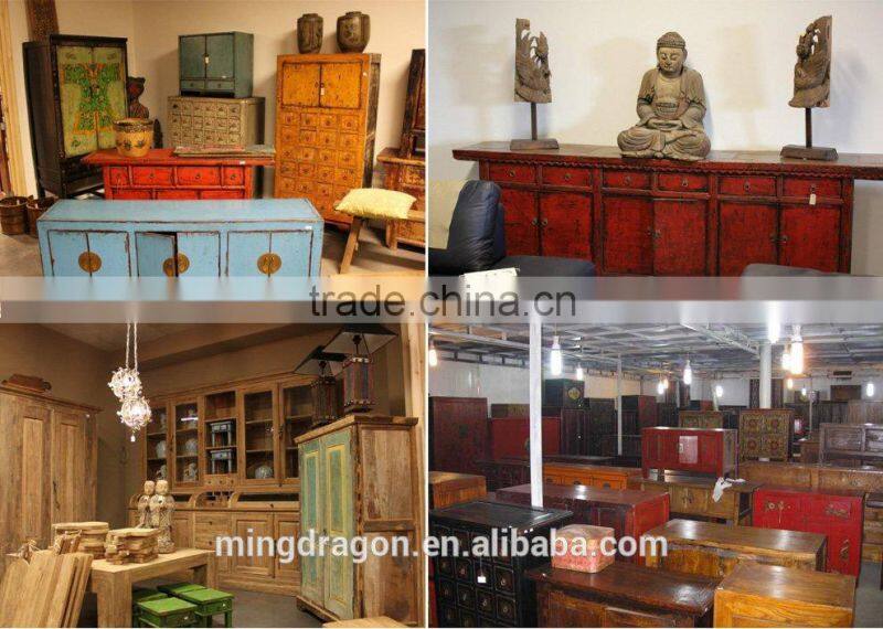 Antique Oriental Furniture-Tibetan Antique Painted Cabinet