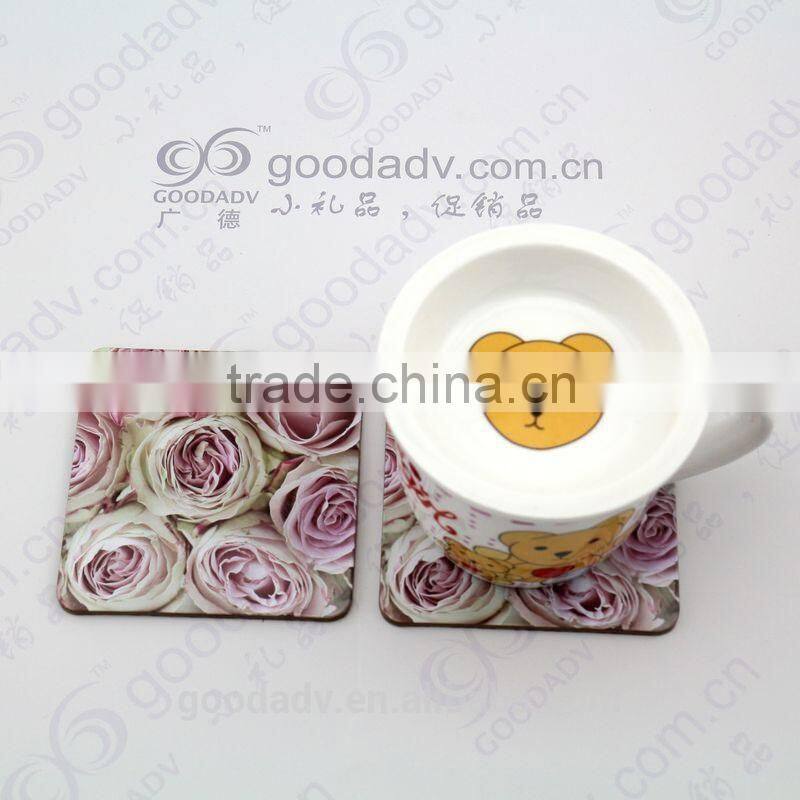 Made in China high quality for promotion gift blank mdf cork coaster