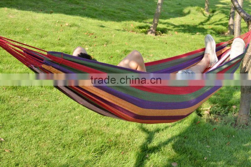 Solid outdoor leisure canvas double person hammock