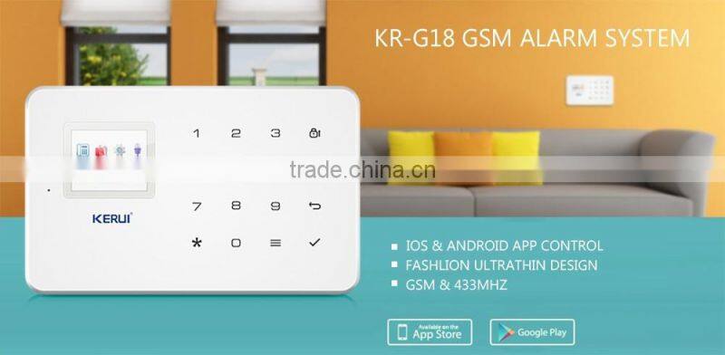 New KERUI G18 with gas detector and HD wireless camera wireless gsm alarm system
