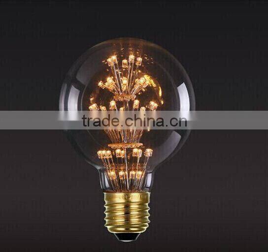 vintige retro G80/G95/G125 3W 2W Edison style bulb led start lamp decortion cafe bar