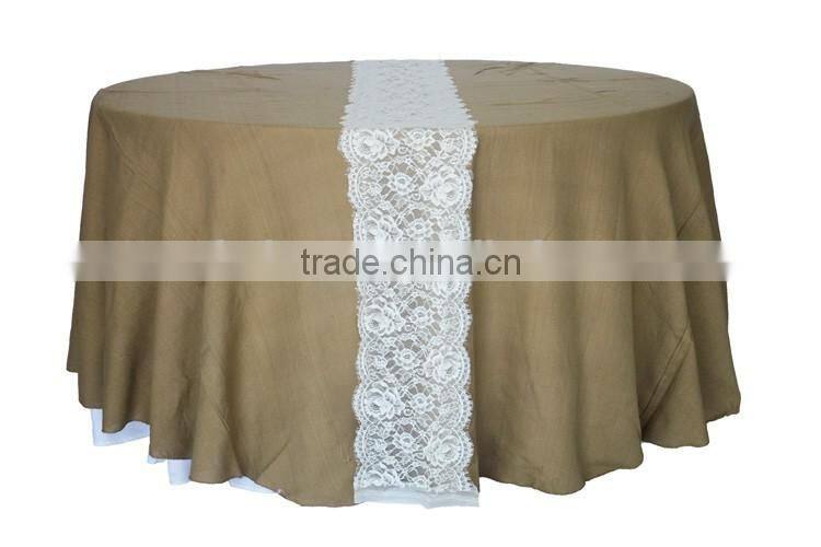 Wholesale lace wedding table runner for burlap tablecloth