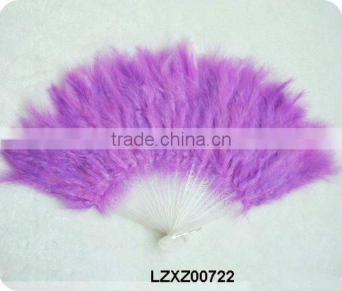 purple dance costume feather fan LZXZ00704