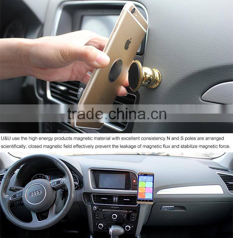 Universal Aluminum Magnetic 360 Degree Rotation magnetic cell phone holder for smart phone