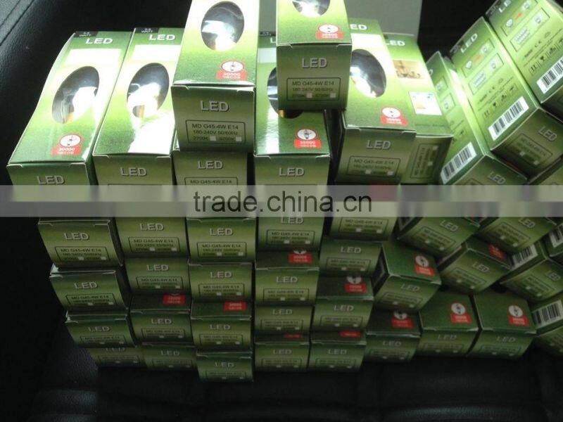 E14 candle led light for crystal lamp golden and silver cover with CE and RoHS