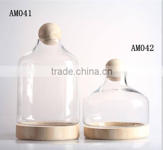 30" Jumbo 3 Photos GLASS DISPLAY CLOCHE DOME BELL LARGE round