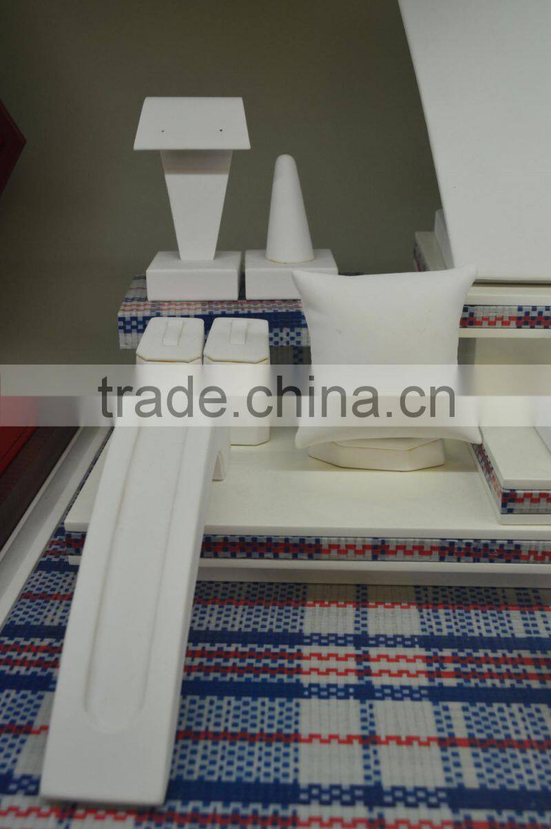 jewelry set display colorful woven leather jewelry window display furniture