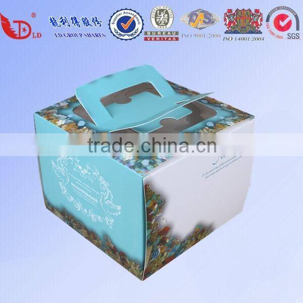 High quality customized food cake package take away food box